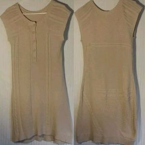 CATO Beige Knit Sweater Dress Womens Size Small